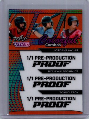 #ad Lawlar Wladschmidt Troy 2024 Leaf Vivid Baseball 1 1 Pre Production Proof $2.50