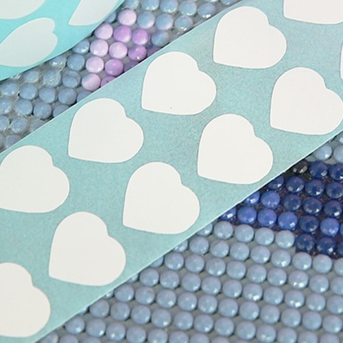 3000 Pieces Blank Labels Small Labels for 5D DIY Diamond Painting (Heart shaped) - Picture 8 of 10