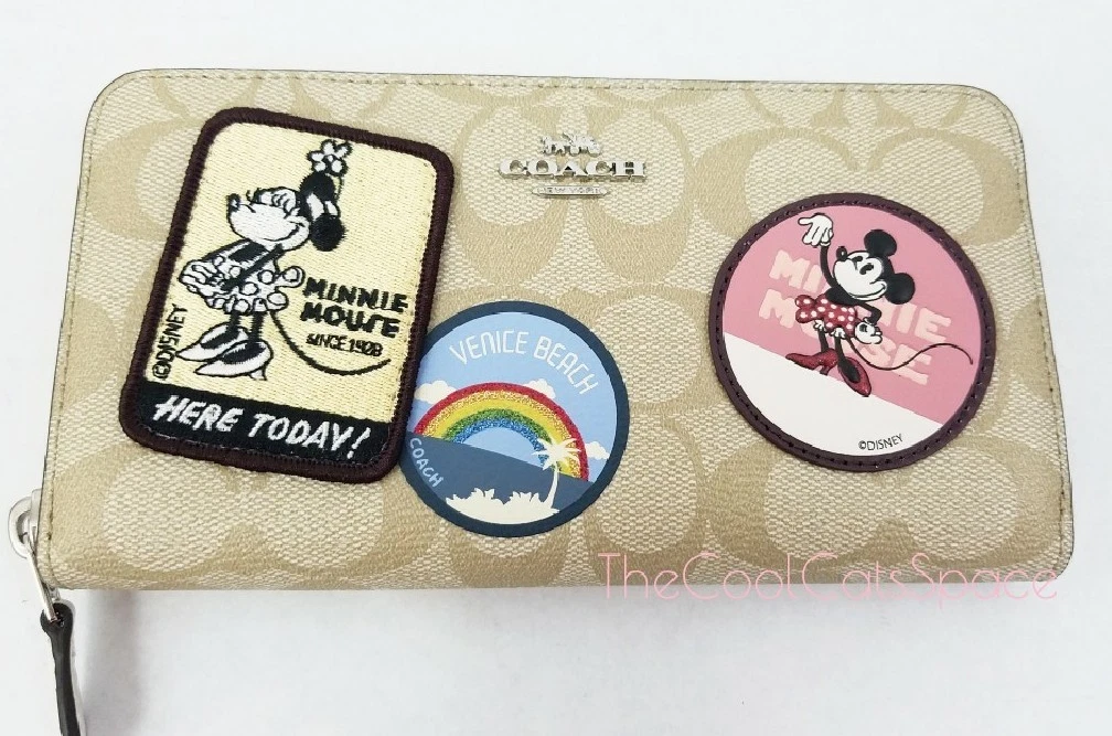 Disney X Coach Accordion Zip Wallet with Minnie Mouse in