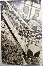 1942 RPPC Real Photo Postcard Mt. Manitou Scenic Incline Trip to Summit Tram