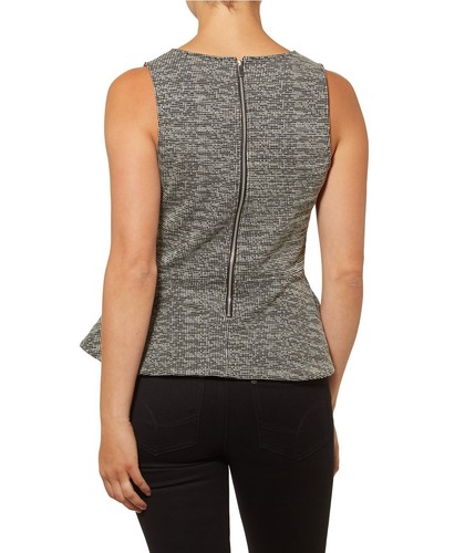 NEW sportsgirl textured top black & white also selling skirt sz XS 8 - Picture 3 of 6
