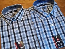 NWT $50. MSRP, Mens Chaps Classic Fit Wrinkle Free Cotton Blend Dress Shirt