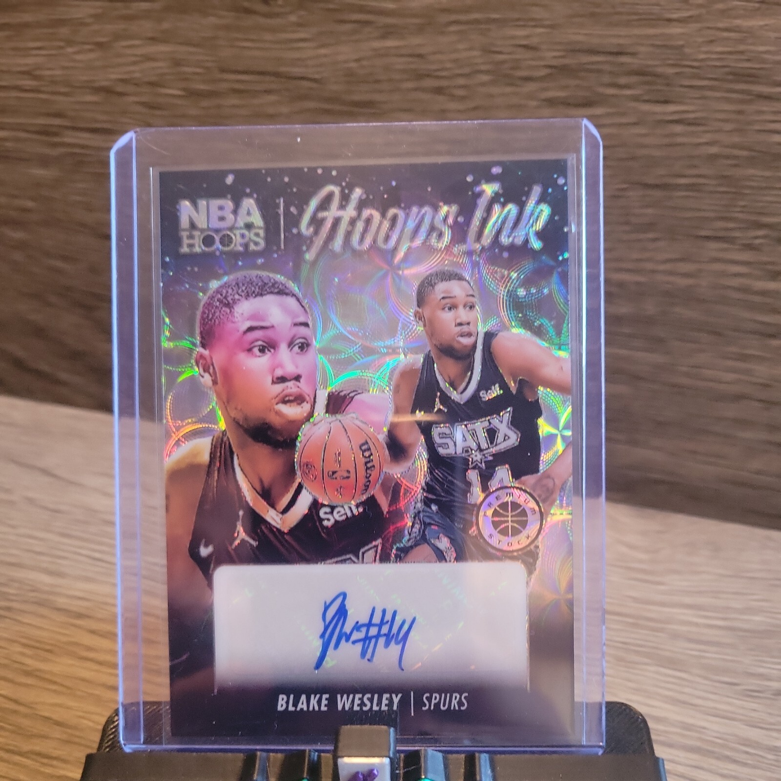 BLAKE WESLEY AUTO 2023-24 PANINI HOOPS PREMIUM HOOPS INK 27/75 HI-WES SPURS