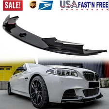 Front Bumper Lip Spoiler Splitter For 11-16 BMW F10 5 Series M Sport Gloss Black