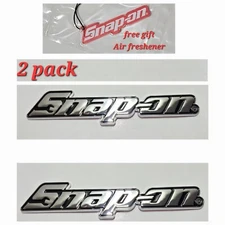 2X PACK SNAP ON TOOL BOX LOGO EMBLEM Chrome Plastic Badge Decal 8" INCH NEW+GIFT