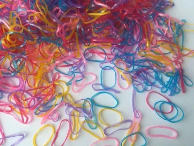 SANDRII`S WAREN Kleine Mini Gummibänder Gummiringe Gummis Gummiband Ringe zum Bauen Basteln Deko