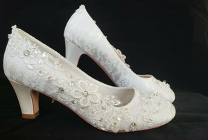 medium heel wedding shoes