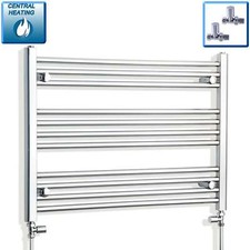 600 x 700 mm Chrome Heated Towel Rail Radiator Central Heating Flat & Curved