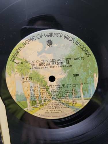 The Doobie Brothers What Were Once Vices Are Now Habits Vinyl Record LP W 2750 - Picture 7 of 10