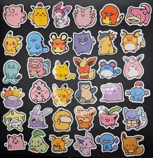Pokemon Stickers 50 Pack Set Decal Indoor Outdoor Pikachu Cute - US Seller
