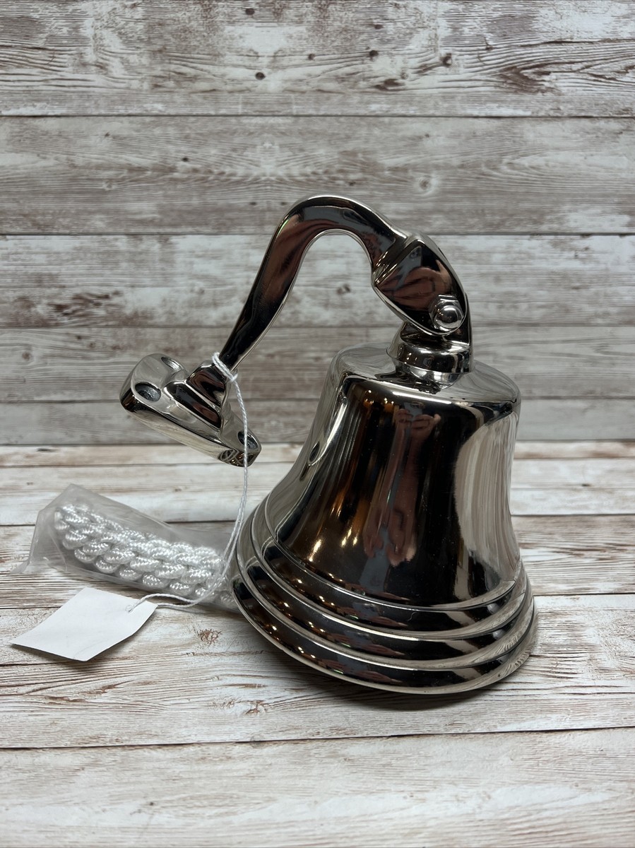 Antique Style Vintage Stainless Steel Metal Silver Wall Bell 5