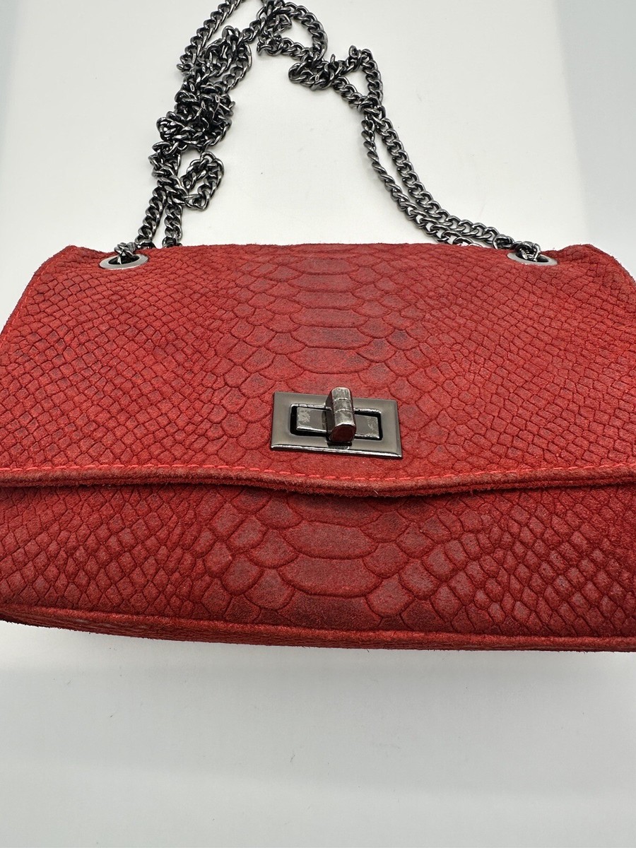 ★haag★ a baguette bag (red) Red Baguette Bag with Long Strap Online Shopping | OXXOSHOP