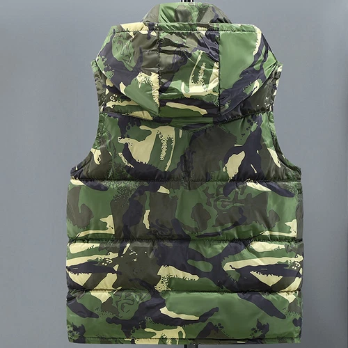 Herren Warm Wattierte Weste Gesteppt Camouflage Winterweste Ärmellose Jacke Top - Bild 9 von 18