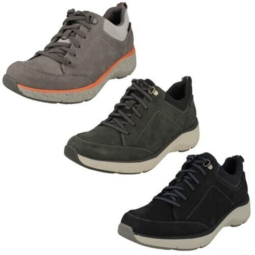 Clarks Womens Wave 2.0 Lace Shoes Black Combi UK 8