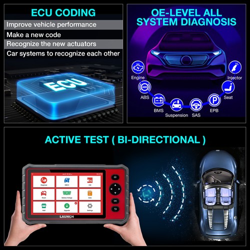 2025 LAUNCH CRP909E PRO Elite Car OBD2 Scanner Diagnostic Tool Key Coding TPMS - Picture 11 of 14