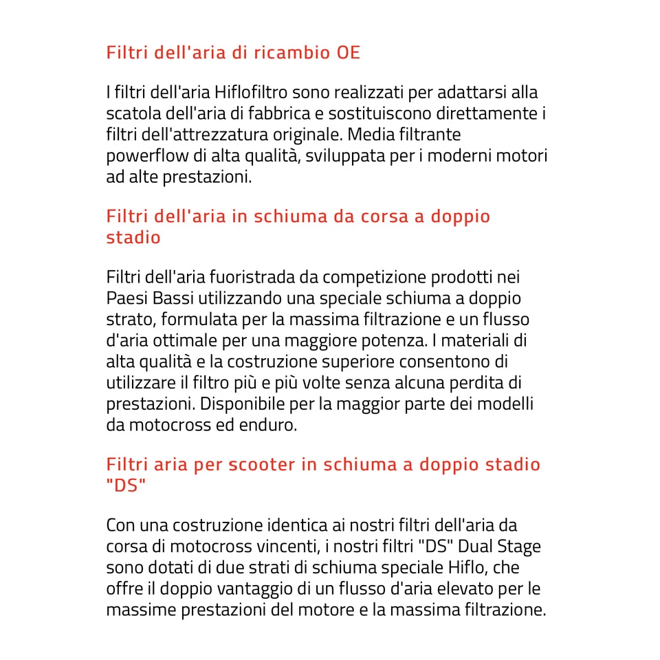 Filtre à air principal HiFlo HFA5201DS Pour Aprilia 125 Atlantic 2002-2014 - Photo 3/3
