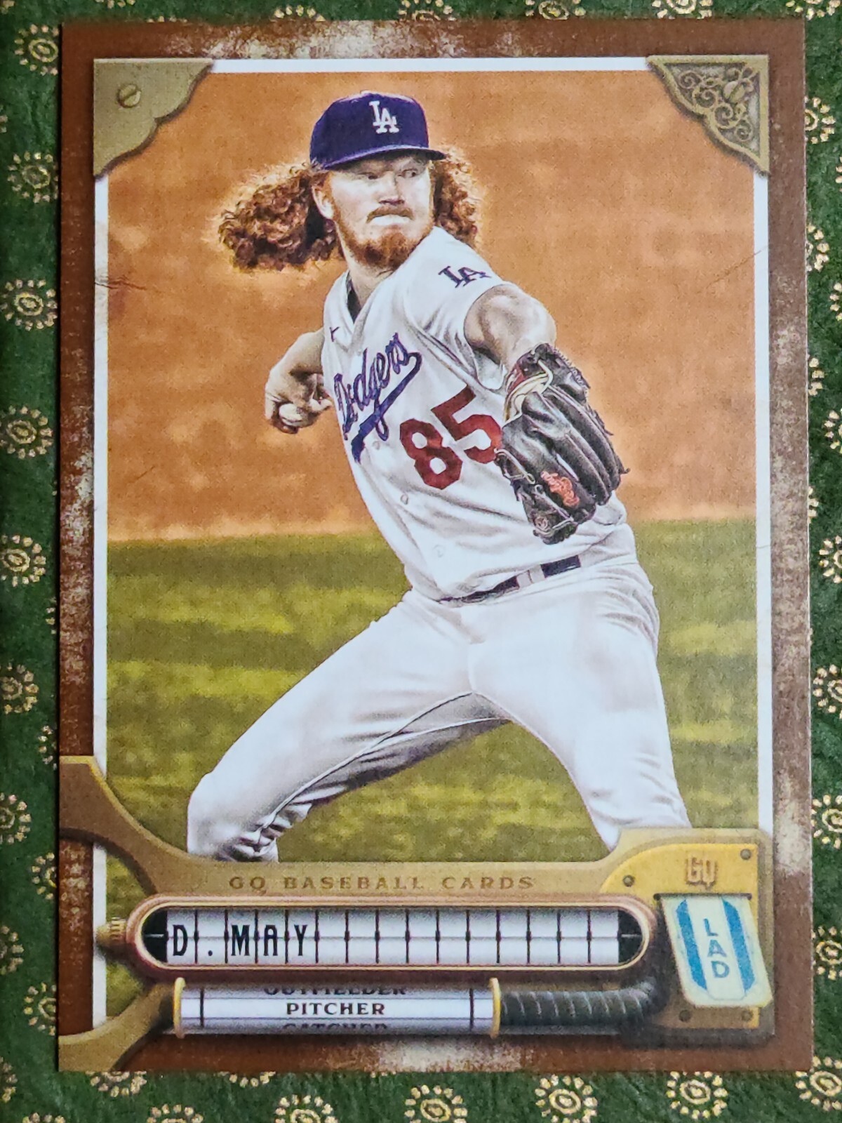 2022 Topps Gypsy Queen Burnt Umber #29 Dustin May Dodgers Serial #44/399 SP