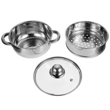 Stainless Steel Steamer Pot 2 Tier Food Steam...