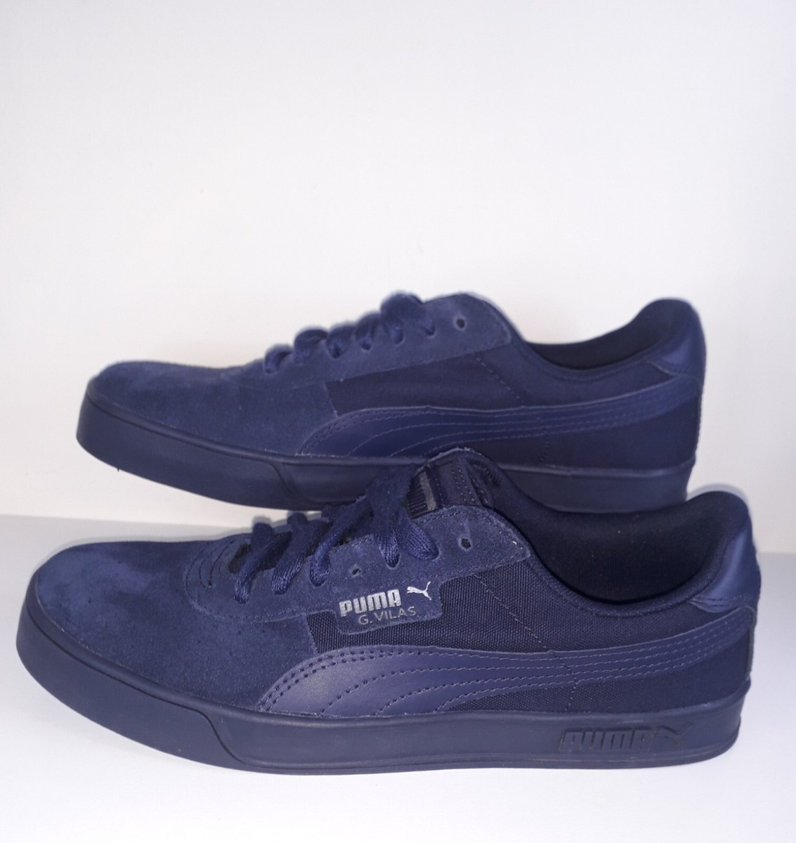 Puma G,vilas Suede Sneakers Casuals UK Guillermo Vilas Court Trainers Navy