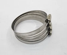 Hose Clamp 3 inch Adjustable Stainless Steel Duct Pipe Clamps 4 Pack Worm Gear