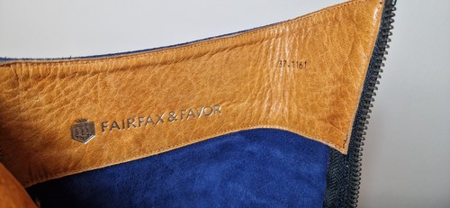 Fairfax & Favor Suede Leather Boots Size 4 Blue Excellent E50 - Picture 11 of 13
