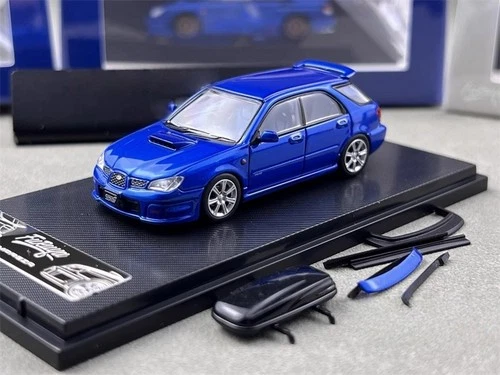 Furuya 1/64 Scale Subaru Impreza WRX STI IX 9 Wagon Blue Diecast Car Model - Picture 1 of 6