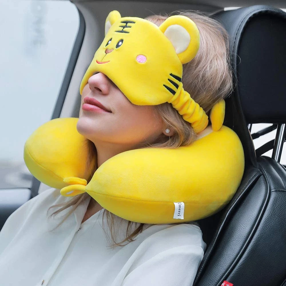 Memory Foam Travel Neck Pillow with 360-Degree Head Support for Ultimate Comfort