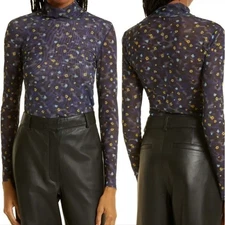 Baum Und Pferdgarten Cheetah Garden Blue Jodi Blouse Size M