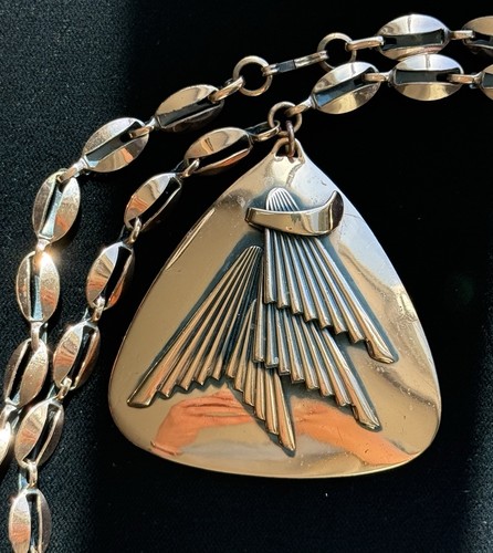 Vintage 1950s Renoir Style Copper Modernist Designer Ramé Estate Necklace. B - Picture 12 of 20