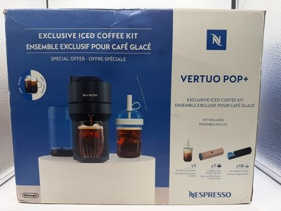 Nespresso Vertuo Pop+ Iced Coffee Kit Coffee Maker Black Open Box New
