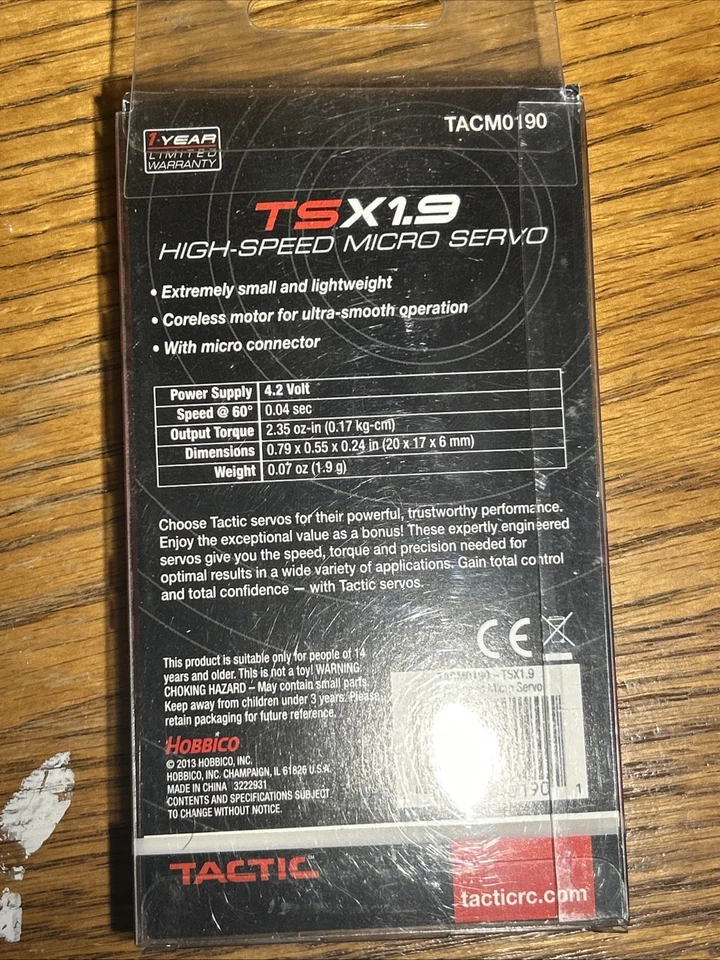 Tactic TSX10 Digital Micro Servo - Image 2 of 2