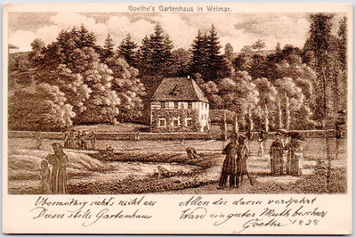 Weimar Germany Goethes Gartenhaus Garden House Cottage Goethe Park Scene 1910 PC
