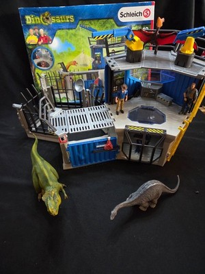 Schleich Dinosaurier Forschungsstation 41462 unvollständig aber mit extra Dinosauriern