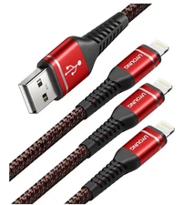 iPhone Charger Cable 3Pack 6FT [Apple MFi Certified] USB to Lightning Cable N...