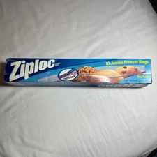 Ziploc Two Gallon Jumbo Freezer Bags 10ct Unopened 1998 Vintage NOS