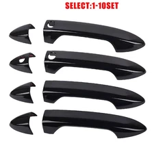 For 2016-22 Honda Pilot GLOSS BLACK Door Handle Covers WITH Front Smartkey 4-40X