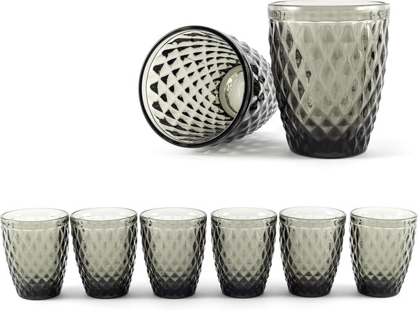 HanseküChe TrinkgläSer Set 6X 300 Ml | Hochwertige Graue GläSer | WassergläSer T-image