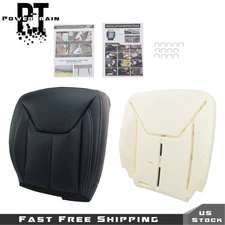 Black Synthetic Leather Driver Seat Bottom Cover For Jeep Wrangler 13-17 W/ Pad