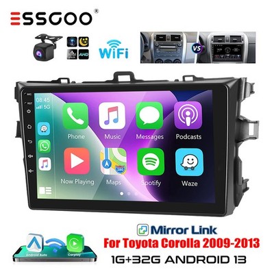 9'' Android 13 Carplay Radio Stereo For Toyota Corolla 08-2013 GPS NAVI 1+32G Cam