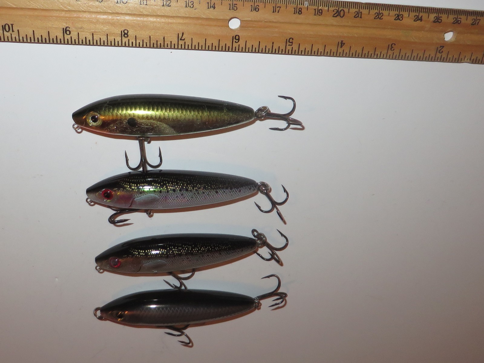 Lot of 4 Rapala Skitter Walk SW08 Topwater Lures SILVER Black - Image 4