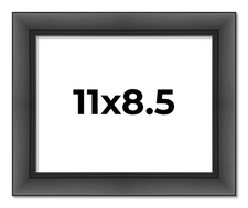 11x8.5 Frame Black Picture Frame  Modern Photo Frame UV Acrylic, Acid Free Back