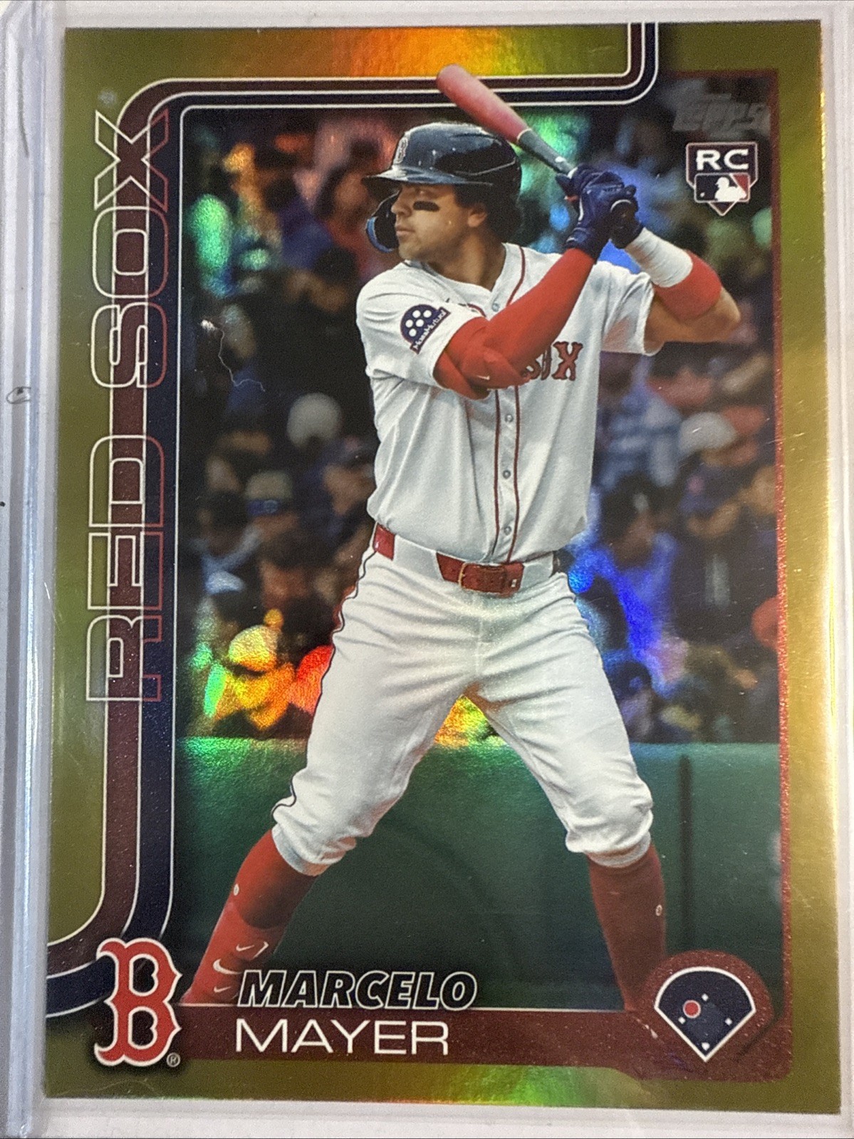 2025 Topps Update Gold Foil /50 #US105 Marcelo Mayer RC BOS Red Sox