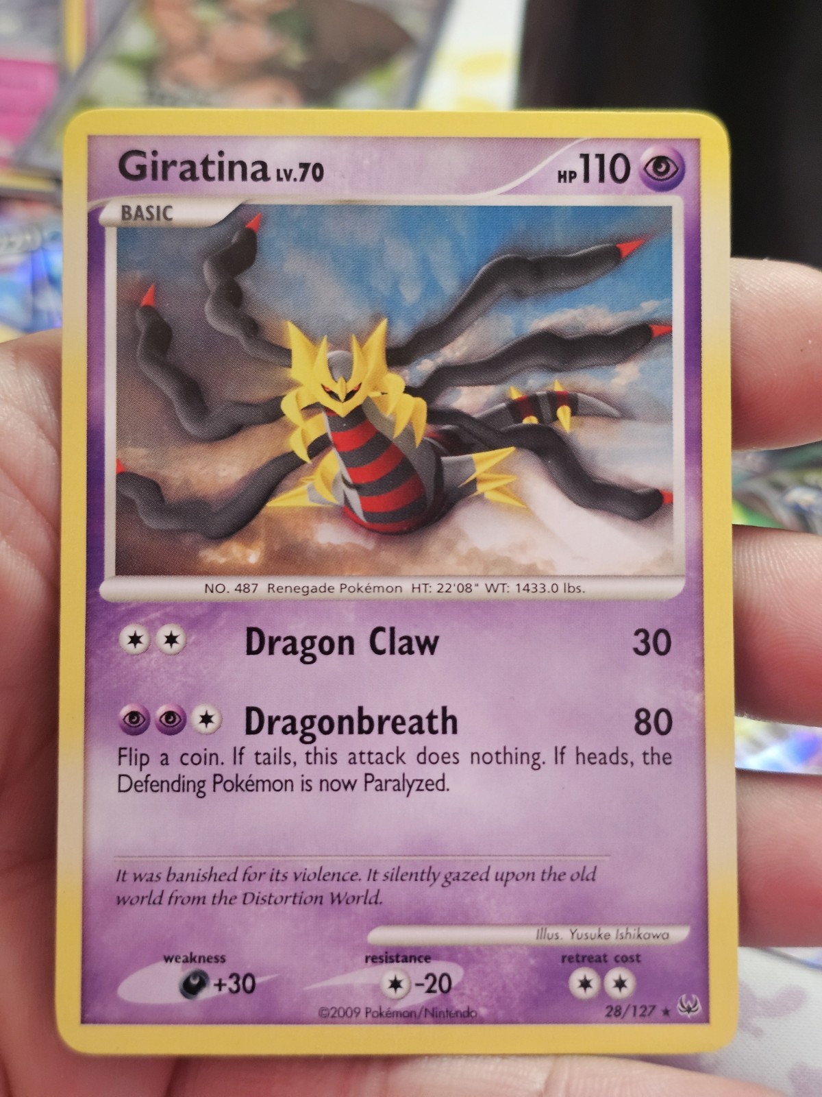 RAW! NM Pokémon TCG - GIRATINA - 28/127 - RARE - PLATINUM (BASE SET) - 2009