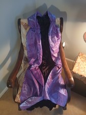 Cloak Cape Halloween Hooded Wizard Medieval Renaissance Reversible Purple Black