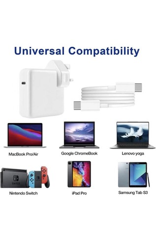 Mac Book Pro Charger 96W Super Fast Charger,for MacBook Pro/Air USB-C Laptop 2M - Picture 19 of 19