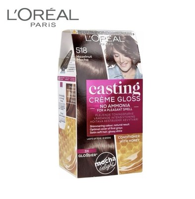 Loreal Casting Creme Gloss Haarfarbe 518 Haselnuss Mocca, Noisette Moka NEU OVP