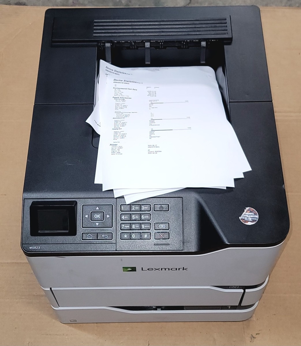 Lexmark MS823dn Monochrome Laser Duplex Printer 734646621687| eBay