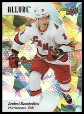 2023-24 Upper Deck Allure #12 Andrei Svechnikov Yellow Taxi Carolina Hurricanes