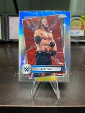 2025 Topps Chrome WWE - AJ Styles #37 Red & Blue Refractor