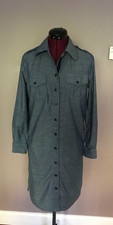 Tory Burch Women's 100% Cotton Brigitte Denim Shirt Dress Blue Size 6